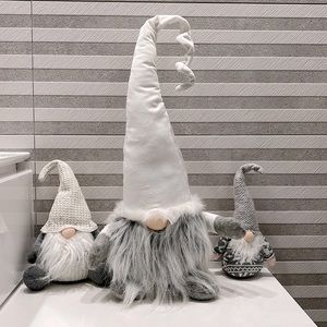 Set of 3 white/grey Holiday Gnomes